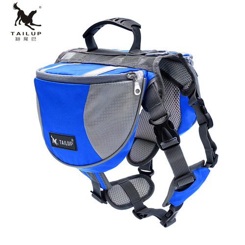Pet supplies reflective striped backpack Amazon AliExpress cross-border foreign trade travel dog backpack with raised tail