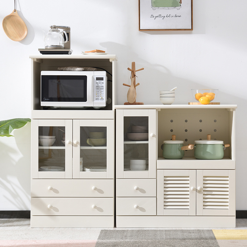Ancient shell Sideboard solid wood Lockers kitchen cupboard Simplicity modern household Microwave Oven food Side cabinet