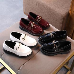 Children's Leather Shoes, Boys and Girls Shoes, Soft Soles, 2025 Spring & Fall Flats, British Style Black Performance Shoes, Leather Flats