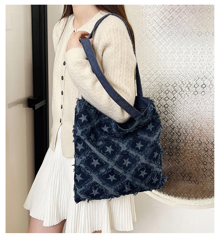 2024 New bucket bag, starry fringed fringe single-shoulder bag, autumn trendy and personalized design handbag, crossbody bag details Picture