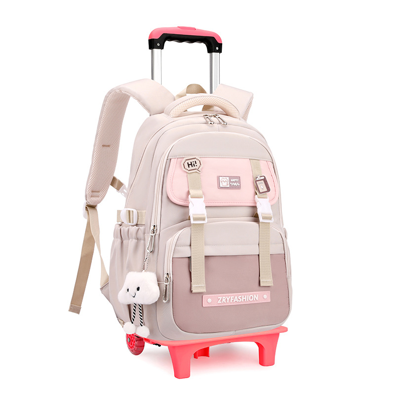 Nueva mochila escolar estilo japonés con gran capacidad, mochila con ruedas informal para estudiantes de primaria, mochila versátil para estudiantes de secundaria