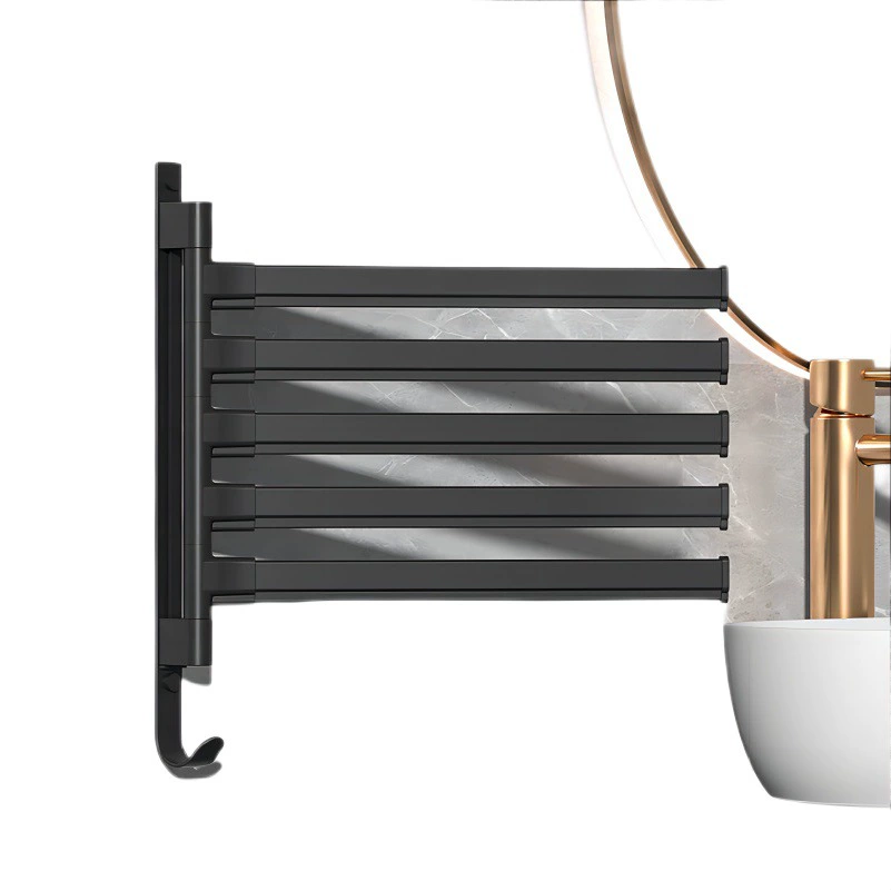 Вешалка для полотенец без перфорации Вращающаяся подвижная вешалка для полотенец Подвижная штанга для хранения в ванной Вешалка для полотенец для студенческого общежития