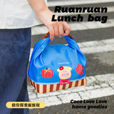 Мультяшная портативная вместительная и большая термосумка с застежкой