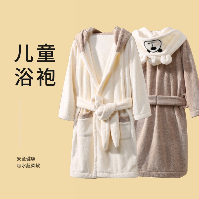 Children's bathrobe cape, wearable bath towel, Class A non-pure cotton, absorbent and quick-drying, for swimming, girls and boys bathing robe, autumn and winter Children's bathrobe cape, wearable bath towel, Class A non-pure cotton, absorbent and quick-drying, for swimming, girls and boys bathing robe, autumn and winter