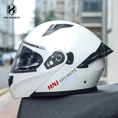 Motosiklet kaskı (dəbilqə) — Helmet - f888-pearl-white-white-flakes-m
