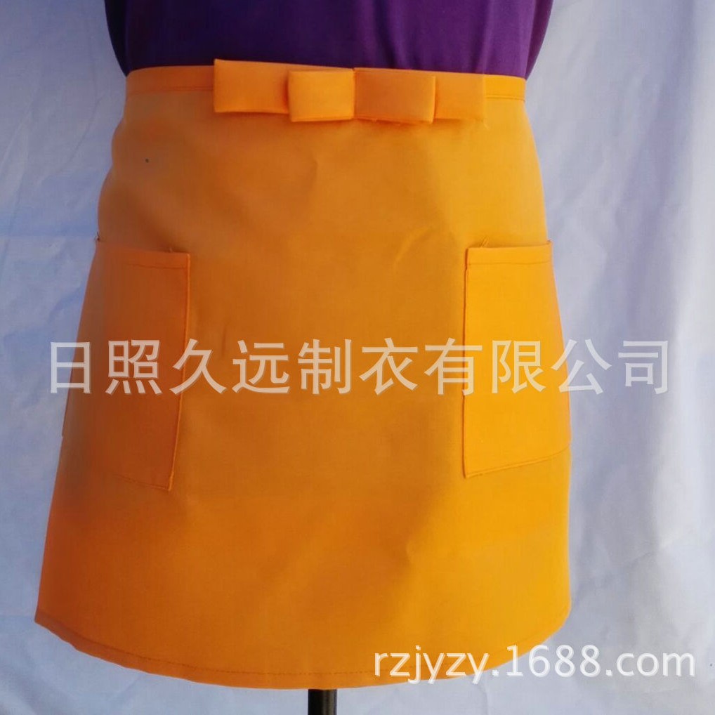 Camarero delantal medio-longitud hotel restaurante cocina Chef negro delantal camarero cintura corta mujeres