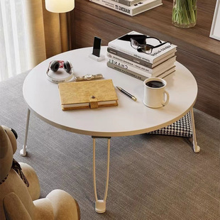 Bed Desk Foldable Small Table Study Table Computer Table Home Bay Window Small Coffee Table Balcony Bedroom Small Round Table