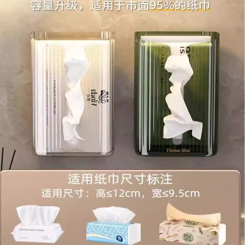 纸巾盒壁挂式抽纸盒家用洗脸巾纳盒厕所卫生间厨房倒挂餐巾纸盒|undefined