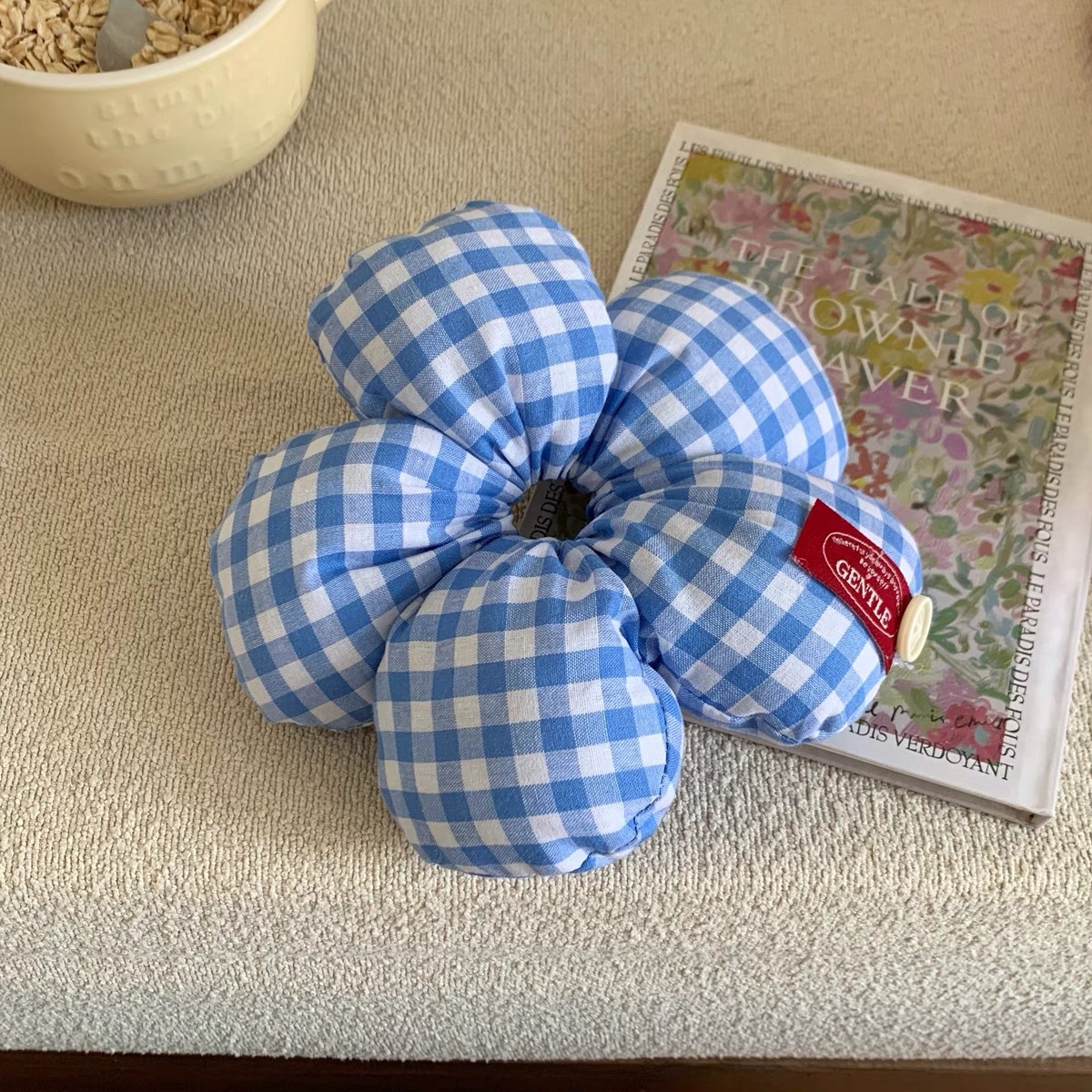 Corrugado de dopamina, lazo para el cabello del intestino grueso, sentido avanzado, flor, cuerda para el cabello, lazo para el cabello, nuevo tocado para niñas y niños