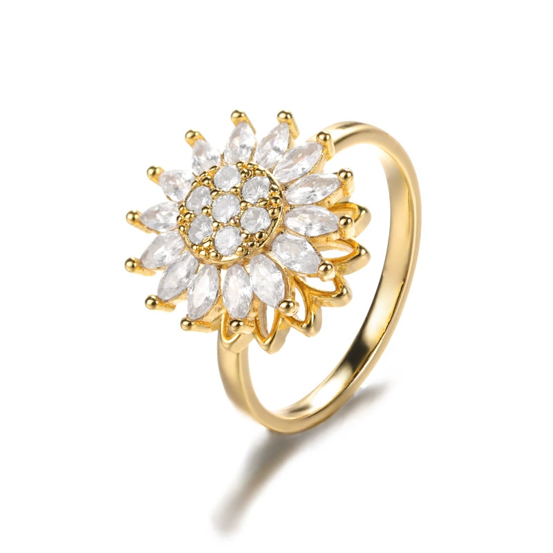 Ring, Amazon, diamond encrusted, 18 carat, flowered