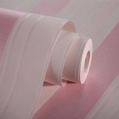 Simple and modern Mediterranean vertical stripe home decoration children's room wallpaper, wide and vertical stripes non-woven wallpaper