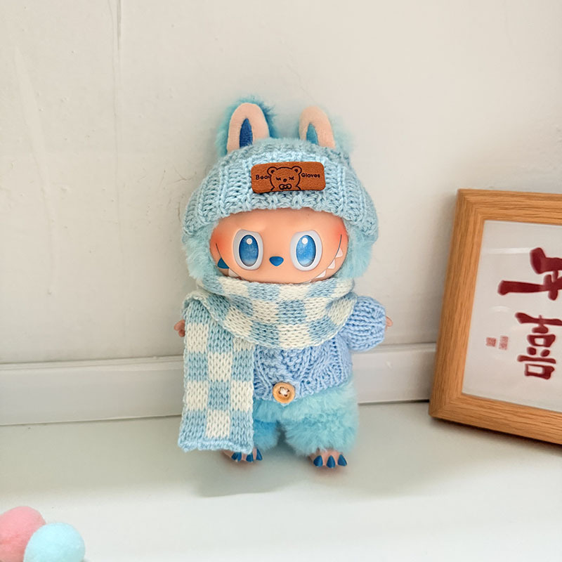 仅衣服] 一二代钥匙扣La布布衣服挂件拉布布坐坐派对格子围巾毛衣|undefined