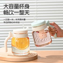 大容量高硼硅玻璃杯耐高温加厚玻璃杯茶水分离泡茶师办公花茶杯