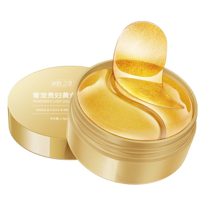 Ice skin extract luxury pet Lady gold eye mask close to water desalination eye fine lines Crystal Eye film wholesale