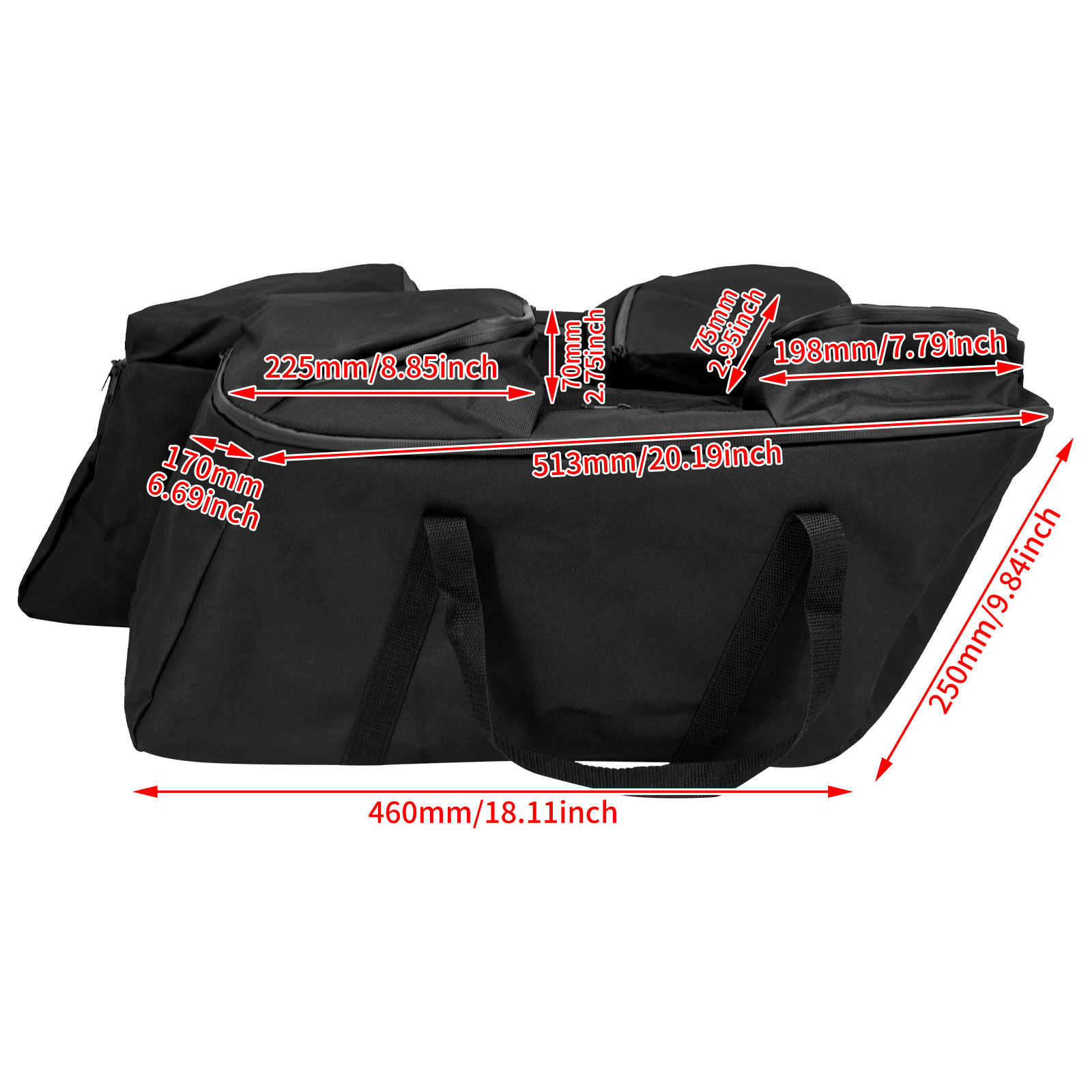 Motorcycle Accessories Harley Glide Road King Travel Bag Waterproof Handbag Luggage Bag Side Box Storage Bag Side Bag