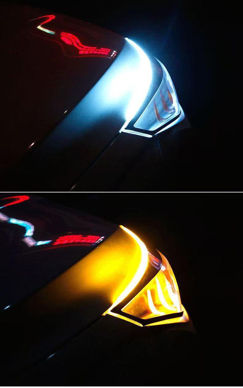 Flowing turn signal lights, universal modification for cars, daytime running lights, decorative lights, eyebrow lights, driving lights, LED flowing turn signal lights 12V
