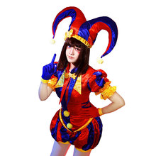 神奇数字马戏团小丑女cos服连体衣带万圣节帕姆尼cos服全套Pomni