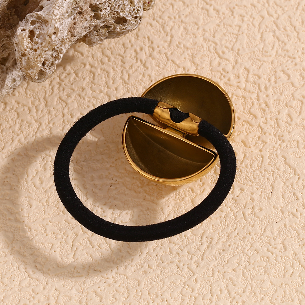 Accessori per capelli unisex, moda di nicchia, temperamento semplice, personalità, acciaio inossidabile, placcato oro, corda per capelli liscia, donna_voghion.com