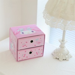 可愛收納盒桌面學生ins風簡約化妝品學生宿舍文具整理盒子抽屜式