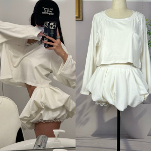 Han Haotian WARDEN EDGE White A- line Flower Bun Dress Women's Low Waist Slim Look Spice Girl Skirt Skirt Skirt Pants