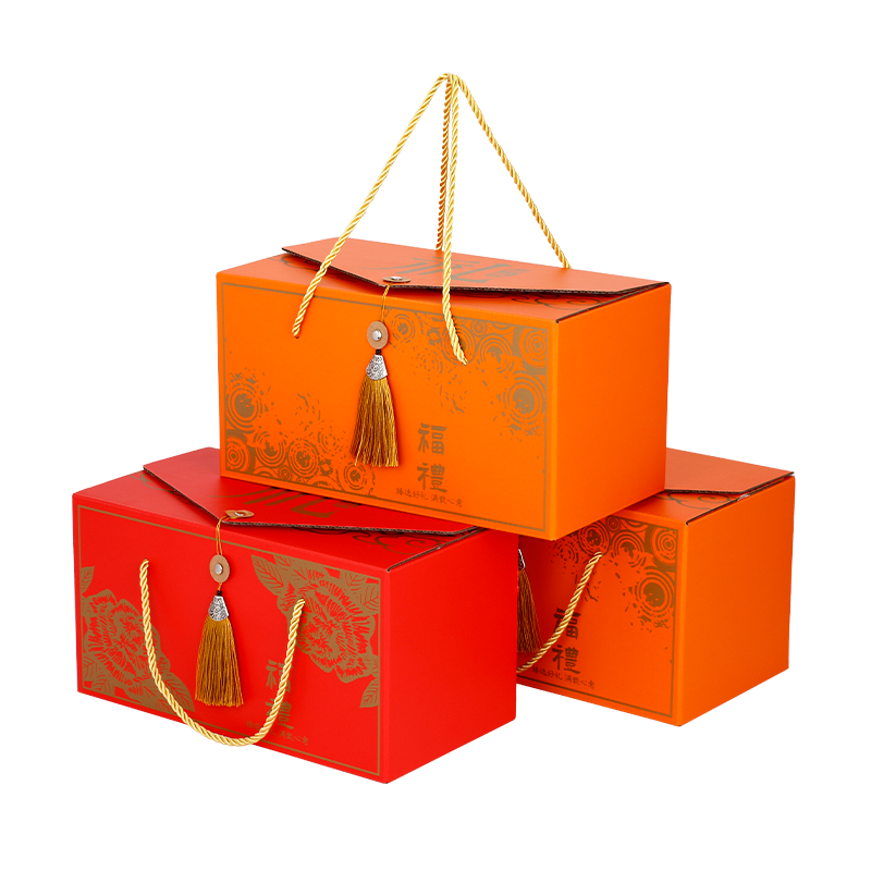 Caja de embalaje general de pasteles de luna de mediodía de otoño hermosa caja de regalo portátil nueces cocinadas pasteles embalaje de cartón personalizado log