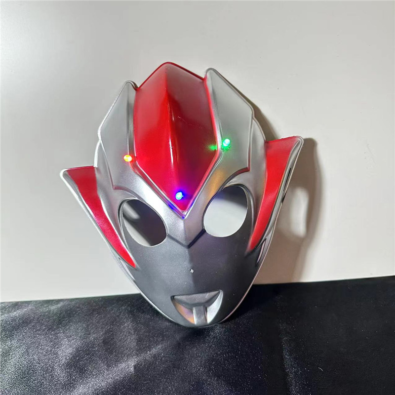 Niños Grigor luminoso máscara de dibujos animados chico flash espada transformación varilla retráctil parque mercado nocturno puesto