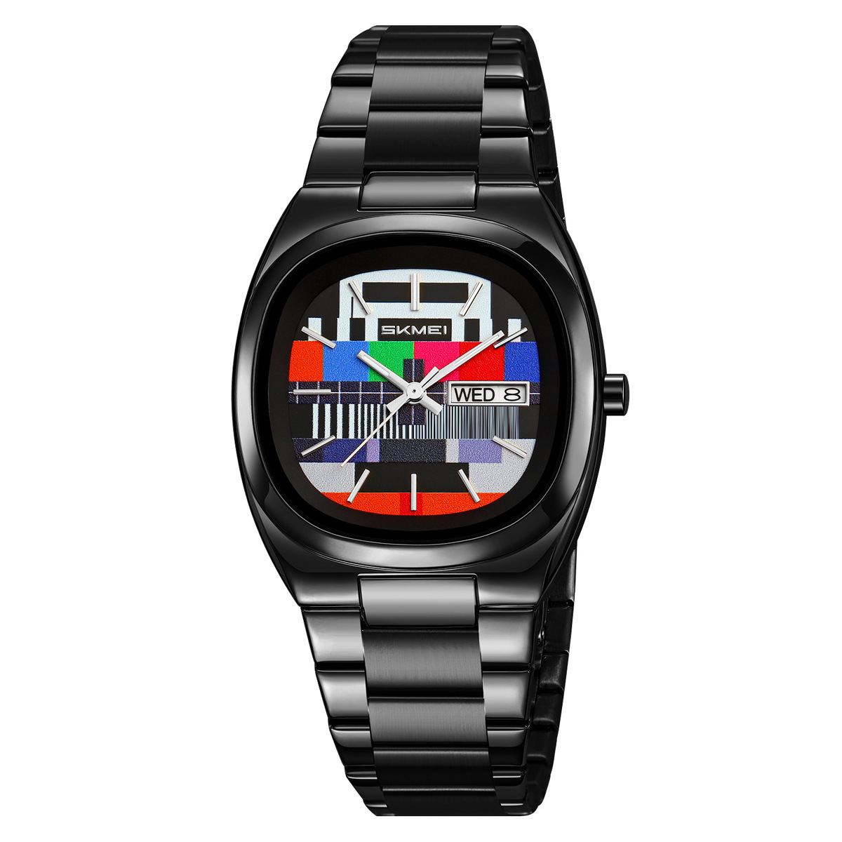 Momentos de belleza personales TV dial relojes de acero relojes de hombre doble calendario relojes de cuarzo personalizados transfronterizos mayoristas
