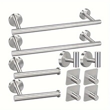跨境不锈钢浴室挂件毛巾架套装卫浴五金挂件套浴室毛巾杆套装全套