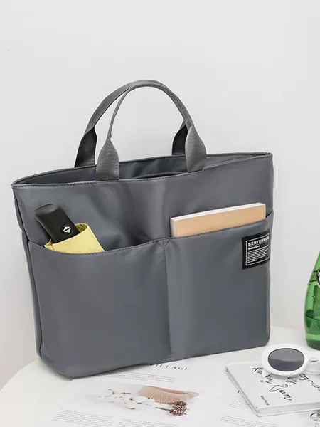 Oxford Canvas Briefcase 14inch Computer Bag Men's and Women's Business Office Bag Commuter Outing Fashion Document Tote Bag