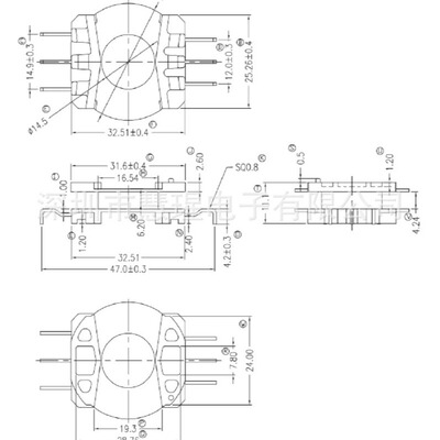 PQ3813 PQ40-7 PM38 skeleton high frequency transformer skeleton Vertical 33 skeleton Crab legs