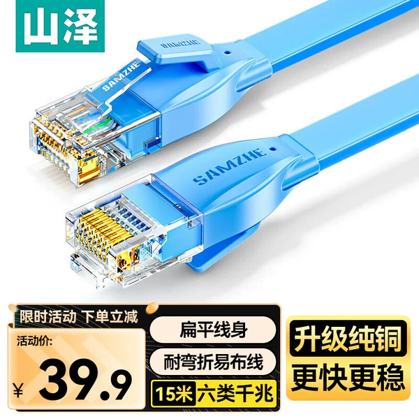 15 meters - Gigabit flat cable SZ-615BE