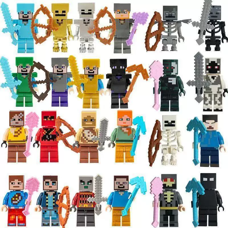 Колоссанные строительные блоки маленькие частицы Мой мир игрушки совместимы с Lego строительные блоки куклы Оптовая сборка игрушки