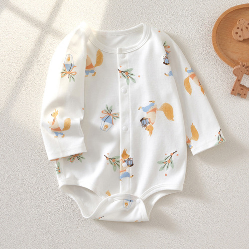 Baby jumpsuit autumn boneless baby clothes newborn jumpsuit children's pajamas infant clothing bag fart clothes