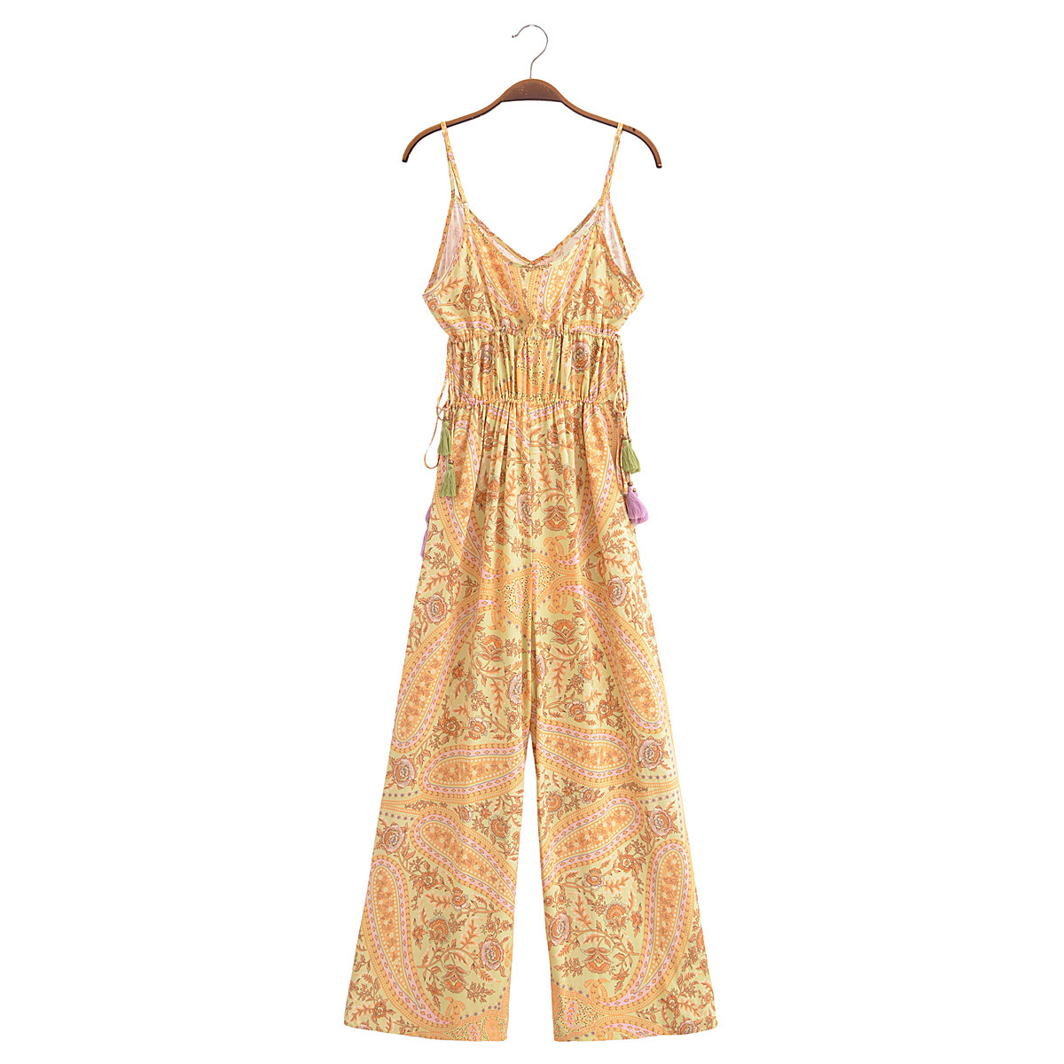 Paisley Print Jumpsuit Bohemian Style