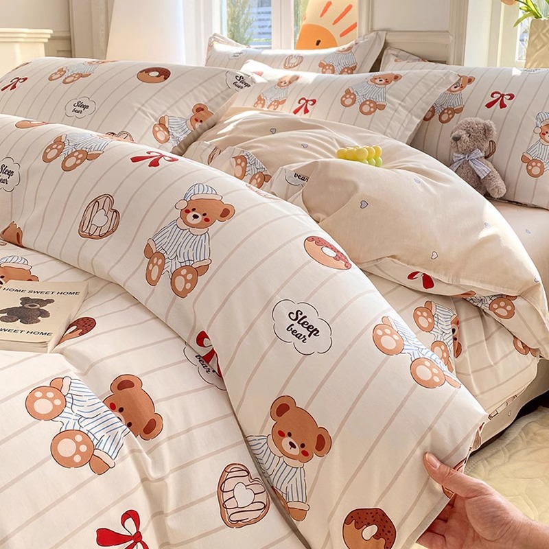 Cubierta de edredón de algodón para niños de una sola pieza 120x150x200cm Niños de jardín de infantes Coche de algodón funda de edredón para un solo niño