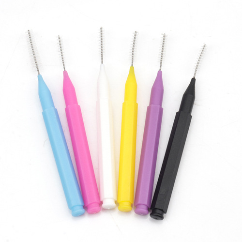 Wholesale colorful mini brow brush, portable beauty aid product eyelash brush for beauty salon use