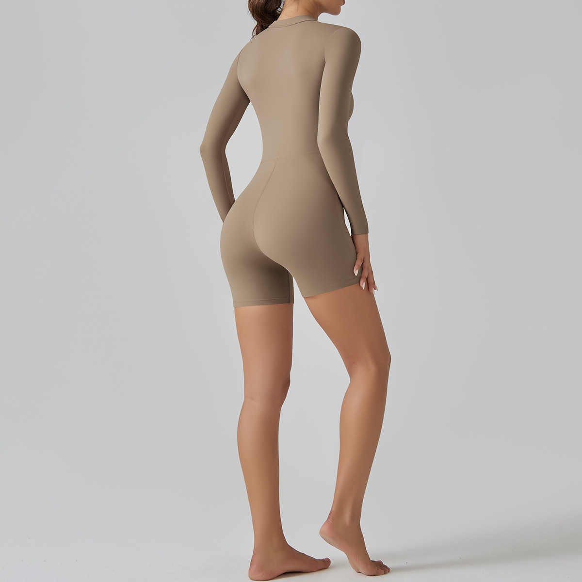 206g Weight Long Sleeve Sleeve Length Nylon, Cotton Blend Fabric Type Regular Top Length Rompers Pants Type Fitness, Running, Sports Occasion Round Neck Neckline Solid Color Pattern Simple Style, Sport Style Style Simple Style Sport Style Solid Color Nylon Cotton Blend Round Neck Tracksuit Rompers 75
