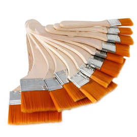 批发卫庄尼龙毛板刷 大中小油漆刷 美术美术用儿童油画笔刷