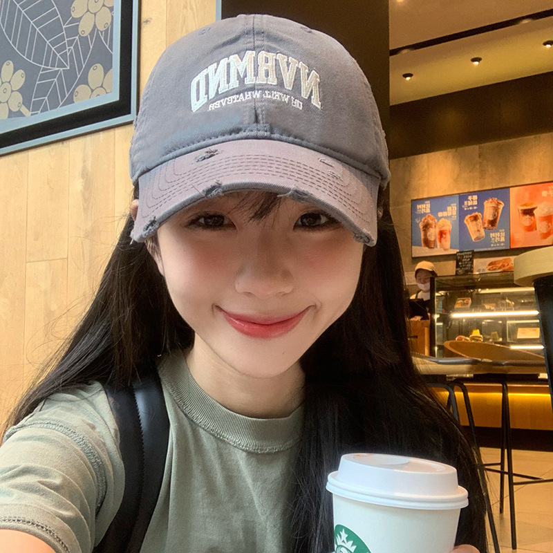 Sombreros de borde ancho, gorras de béisbol de verano para mujeres, nuevos sombreros de algodón coreano profundos y profundos
