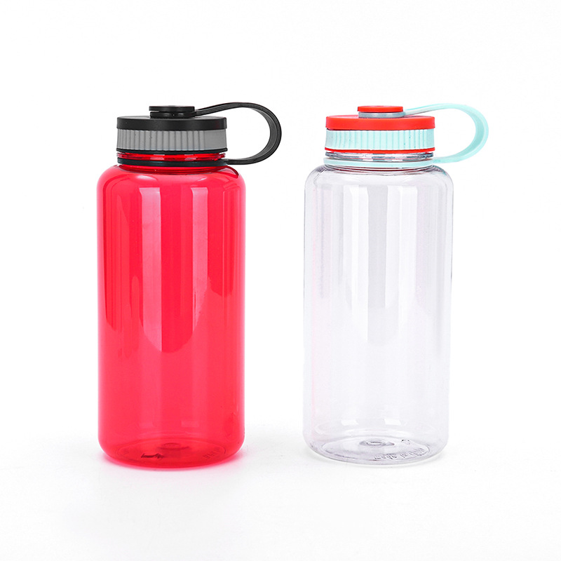 Spot transfronterizo 32oz hervidor de plástico de gran capacidad resistente a altas temperaturas taza de boca ancha al aire libre conveniente con mango hervidor espacial