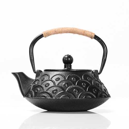 Factory supply cast iron teapot, kettle, Japanese handle teapot, Gongfu tea set, tea brewing soft decoration, wholesale