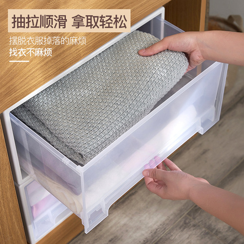 Plastic drawer storage box transparent storage cabinet clothing storage box toy storage box household wholesale storage box