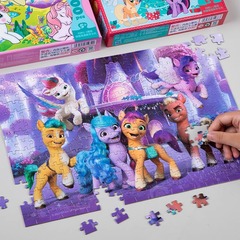 ポニーパズル宝莉6歳から9歳以上の子供知育パズル8幼児早教玩具積み木100枚の女の子