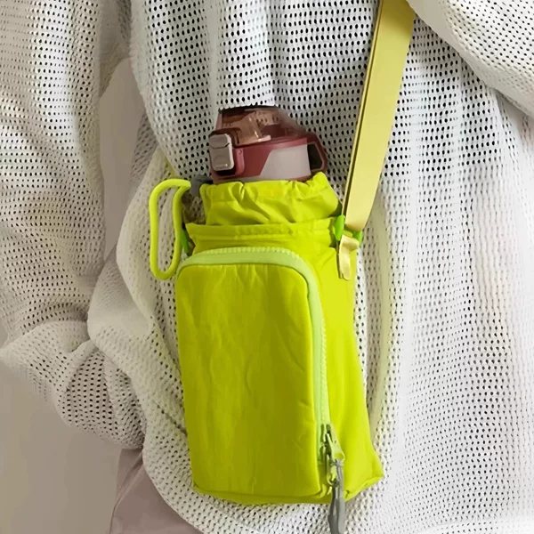 Lightweight Mobile Phone Bag, Male and Female Student Water Bottle Bag, Umbrella Bag, Multi-Layer Shoulder Crossbody Bag, Outdoor Sports Water Cup Shoulder Bag