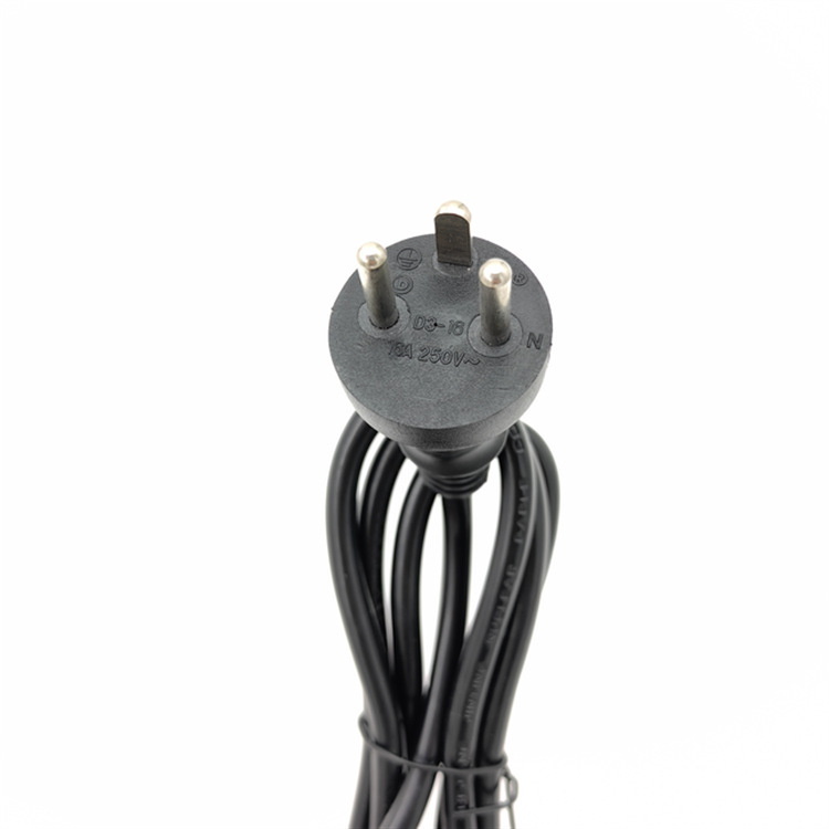 Danish Plug C19 Power Cord with Three-Prong Plug, South African British Style, Dishwasher Computer Tail Plug