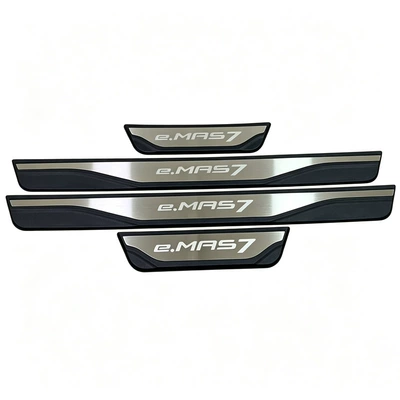 Dekorativ pedal başlıqları 5 Star Wish Emas 7 - proton-emas-7-plastic-door-sill-strip-silver