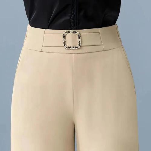 Black suit pants with slight bell bottom, 2025 spring and summer new women's slimming, drooping sense of length, casual high-waisted versatile thin model