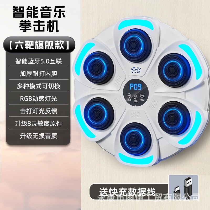 クロスボーダーのボクシングの標的のbluetooth音楽の成人の知能のボクシング機の子供の訓練器の家庭のフィットネスのボクシングの壁の標的|undefined