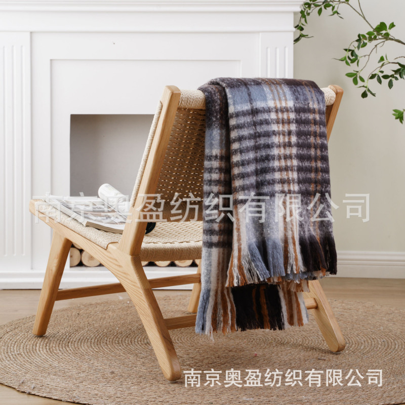 轻奢ins沙发毯格子午睡毯轻奢风盖毯办公室午睡毯民宿装饰毯春夏|undefined
