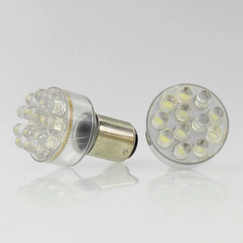 10 штук 12LED универсальная мотоциклетная тормозная подсветка светодиодный brake light S25 указатель поворота задний ход